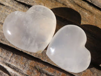 Polished Girasol Pearl Quartz Hearts  x 12 From Madagascar - Toprock Gemstones and Minerals 