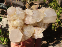 Natural Cascading Smokey Quartz Clusters x 2 From Luena, Congo