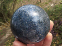 Polished Lovely Blue Lazulite Spheres  x 2 From Madagascar - TopRock