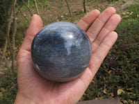 Polished Lovely Blue Lazulite Spheres  x 2 From Madagascar - TopRock