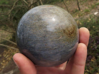 Polished Lovely Blue Lazulite Spheres  x 2 From Madagascar - TopRock