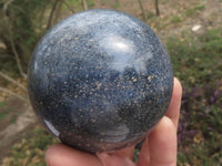 Polished Lovely Blue Lazulite Spheres  x 2 From Madagascar - TopRock