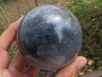 Polished Lovely Blue Lazulite Spheres  x 2 From Madagascar - TopRock