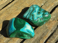 Polished Mixed Selection Of Malacholla & Malachite Free Forms  x 12 From Congo - Toprock Gemstones and Minerals 