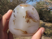 Polished Stunning Semi Translucent Agate Standing Free Forms  x 4 From Madagascar - TopRock