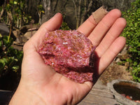 Natural Rough Red Rhodonite Specimens x 6 From Zimbabwe