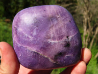 Polished Lepidolite Free Forms & Standing Free Forms x 4 From Zimbabwe - TopRock