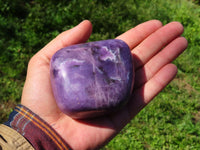 Polished Lepidolite Free Forms & Standing Free Forms x 4 From Zimbabwe - TopRock