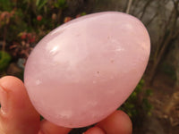 Polished Pink Rose Quartz Gemstone Eggs x 6 From Antsirabe, Madagascar