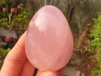 Polished Pink Rose Quartz Gemstone Eggs x 6 From Antsirabe, Madagascar