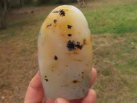 Polished Semi Translucent Dendritic Agate Standing Free Forms  x 5 From Moralambo, Madagascar - TopRock