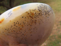 Polished Semi Translucent Dendritic Agate Standing Free Forms  x 5 From Moralambo, Madagascar - TopRock