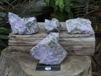 Natural Rare Stichtite & Green Serpentine Specimens x 4 From Barberton, South Africa - TopRock