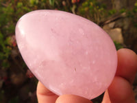 Polished Pink Rose Quartz Gemstone Eggs x 6 From Antsirabe, Madagascar