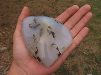 Polished Semi Translucent Dendritic Agate Standing Free Forms  x 5 From Moralambo, Madagascar - TopRock