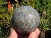 Polished  Blue Spinel Spotted Quartz Spheres x 3 From Madagascar - TopRock