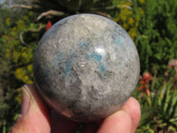 Polished  Blue Spinel Spotted Quartz Spheres x 3 From Madagascar - TopRock