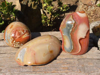 Polished Polychrome Jasper Domed Pieces  x 3 From Madagascar