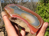 Polished Polychrome Jasper Domed Pieces  x 3 From Madagascar