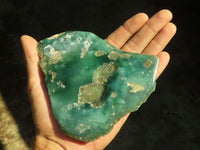 Polished Green Mtorolite / Emerald Chrome Chrysoprase Plates  x 2 From Zimbabwe - Toprock Gemstones and Minerals 