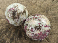 Polished Rubellite Pink Tourmaline Spheres  x 6 From Madagascar - TopRock