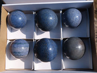 Polished Lazulite Spheres x 6 From Madagascar - TopRock