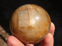 Polished Flashy Peach Moonstone Spheres  x 6 From Madagascar - Toprock Gemstones and Minerals 