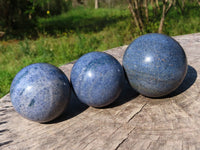 Polished Lazulite Spheres x 6 From Madagascar - TopRock