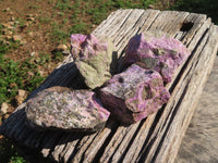 Natural Rough Stichtite Chunks x 4 From Southern Africa - TopRock