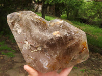 Polished Double Terminated Smokey Window Quartz Crystal x 1 From Akansobe, Madagascar - TopRock