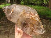 Polished Double Terminated Smokey Window Quartz Crystal x 1 From Akansobe, Madagascar - TopRock