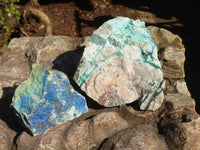 Natural Azurite & Malachite On Dolomite Specimens  x 15 From Kaokoveld, Namibia - Toprock Gemstones and Minerals 