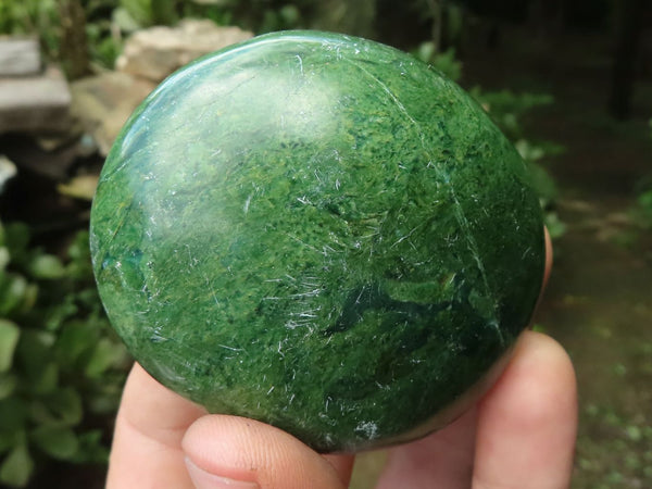 Polished Green Verdite Palm Stones  x 6 From Zimbabwe - TopRock