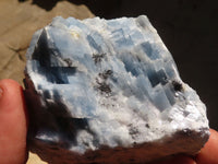 Natural New Sky Blue Calcite Specimens  x 4 From Spitzkop, Namibia