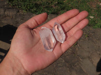 Polished Small Semi Optic Double Terminated Quartz Crystals  x 12 From Madagascar - TopRock