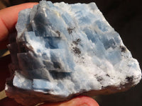 Natural New Sky Blue Calcite Specimens  x 4 From Spitzkop, Namibia