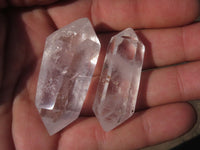 Polished Small Semi Optic Double Terminated Quartz Crystals  x 12 From Madagascar - TopRock