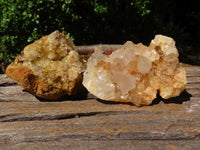 Natural Golden Limonite / Lemonite Quartz Clusters  x 12 From Zambia - Toprock Gemstones and Minerals 