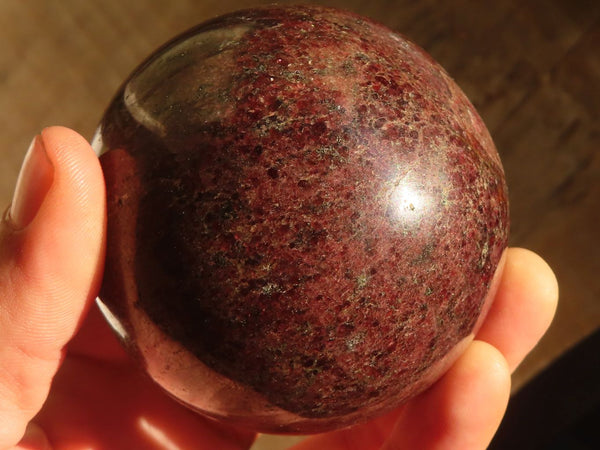 Polished Red Garnet Matrix Spheres  x 2 From Madagascar - Toprock Gemstones and Minerals 