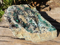 Natural Drusy Coated Chrysocolla & Malachite Dolomite Specimen x 1 From Likasi, Congo