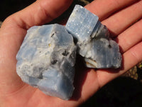 Natural New Sky Blue Calcite Specimens  x 24 From Spitzkop, Namibia