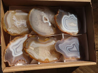 Polished Highly Selected Agate Slices With Stunning Patterns  x 6 From Madagascar