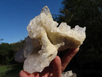 Natural Semi Optic Quartz Clusters With Large Crystals x 3 From Serenje, Zambia - TopRock