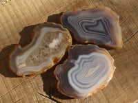 Polished Highly Selected Agate Slices With Stunning Patterns  x 6 From Madagascar