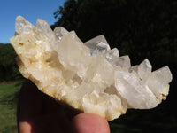 Natural Semi Optic Quartz Clusters With Large Crystals x 3 From Serenje, Zambia - TopRock