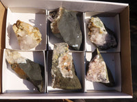 Natural Mixed Brandberg Quartz Matrix Specimens x 6 From Brandberg, Namibia