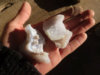 Natural Etched Blue Chalcedony Specimens  x 35 From Nsanje, Malawi