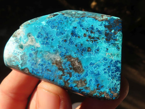 Polished Blue Shattuckite Free Forms  x 6 From Kaokoveld, Namibia - Toprock Gemstones and Minerals 