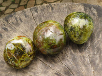 Polished Large Green Opal Palm Stones  x 12 From Madagascar - TopRock