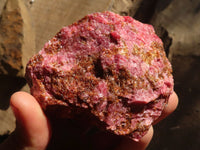 Natural Rough Red Rhodonite Specimens x 6 From Zimbabwe